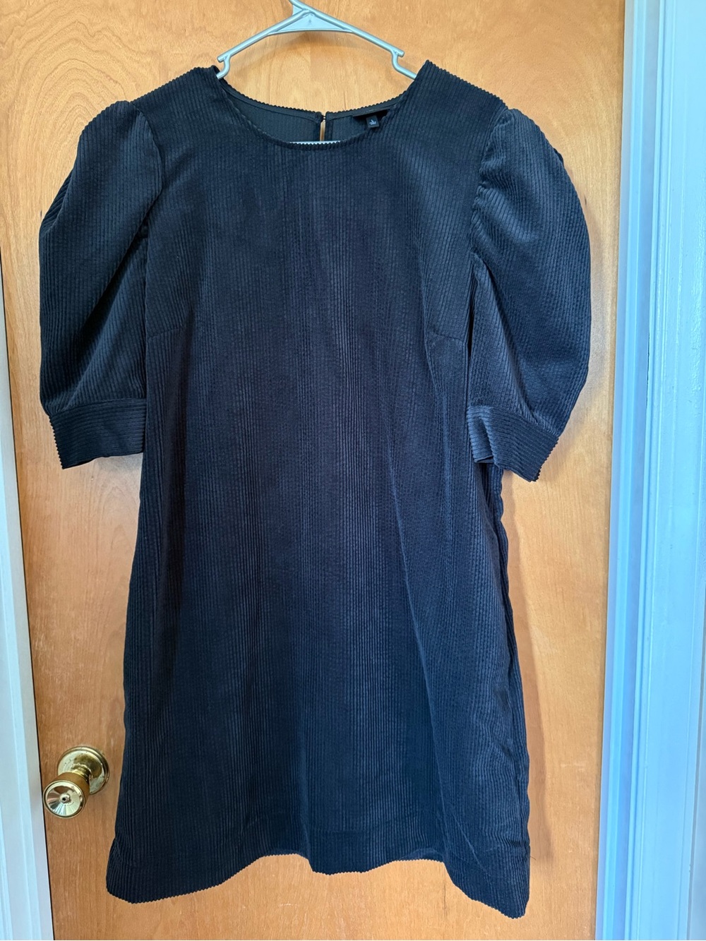 Who What Wear Navy Blue Ribbed Corduroy Shift Dress